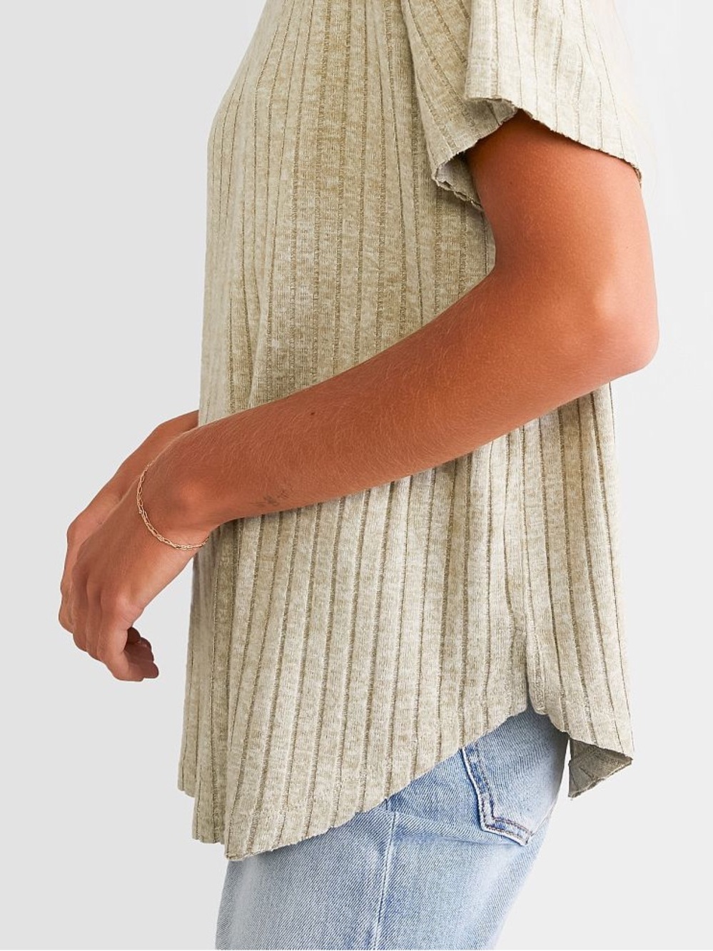 Sage Green Ribbed Top - Picture 5 of 9